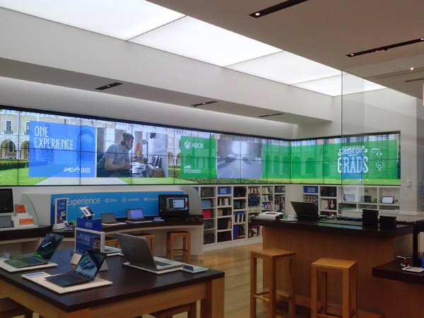Microsoft Store Video Wall Installation